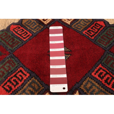 Roshida One-of-a-Kind 4'1" X 6'1" New Age Wool Area Rug in Red