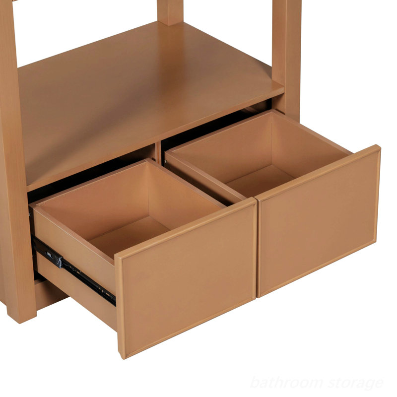 Bathroom Vanity With Sink Top, One Open Storage Shelf And Two Drawers