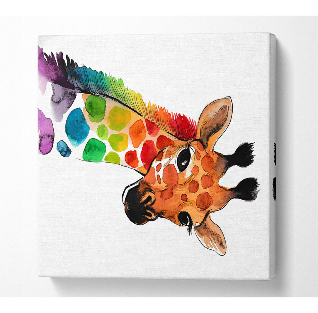 Regenbogen Giraffe - Kunstdrucke auf Leinwand - Wrapped Canvas