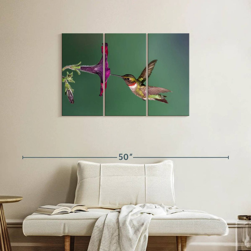 Nectar Brampt suçant un colibri, H 24 po x l 38 po