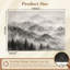 Papier peint adhésif mural noir et blanc paysage de montagne brumeux, forêt de pins, papier autocollant amovible traditionnel chinois, papier peint pour salon H 100 po x l 144 po-1849219765