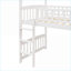 Lit mezzanine simple en bois de pin mélangé sans sommier tapissier d'une capacité de 300 lb avec glissade blanche pour la chambre à coucher