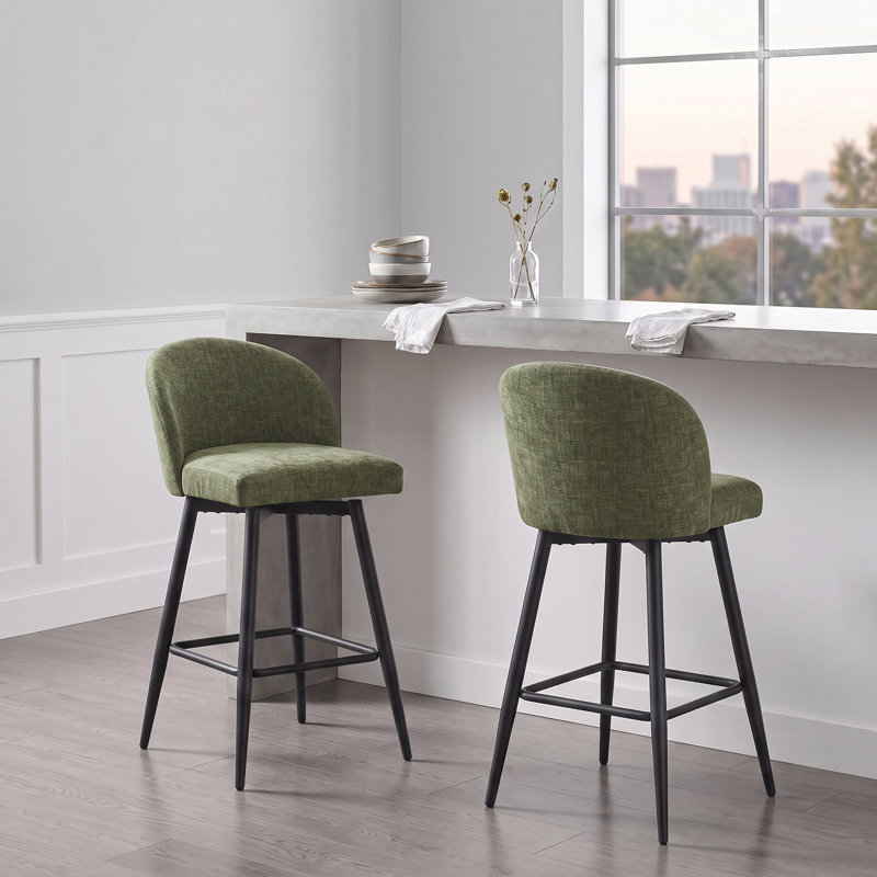 Tabouret de bar et de comptoir pivotant, Vert, Extra Tall (27.2" Seat Height)