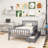Wood Platform Bed With Guardrails On Both Sides And Two Storage Drawers,-1462259245-1462259244