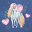 Croy Croy Stars And Love Unicorn - No Frame Print on Canvas-37528468