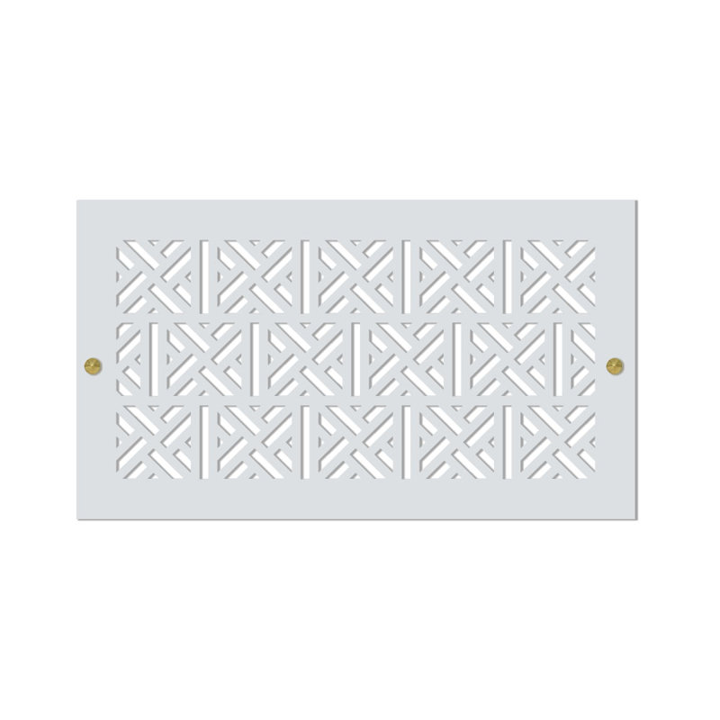 Registres muraux et de plafond Stellar Air White avec vis en laiton - 8 x 8 (ouverture de conduit) 10 x 10 au total - Cherokee