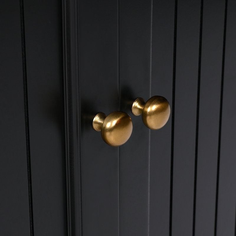 Meuble-lavabo 36 po avec lavabo, Noir, noir, noir, noir, Doré