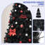 Arbre de Noël artificiel noir 7,5 pi, arbre des Fêtes, arbre de Noël Edgy, arbre noir d'Halloween avec lumière Prestrung
