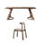 6 - Person Solid Wood Top Double Pedestal Dining Set-98206656