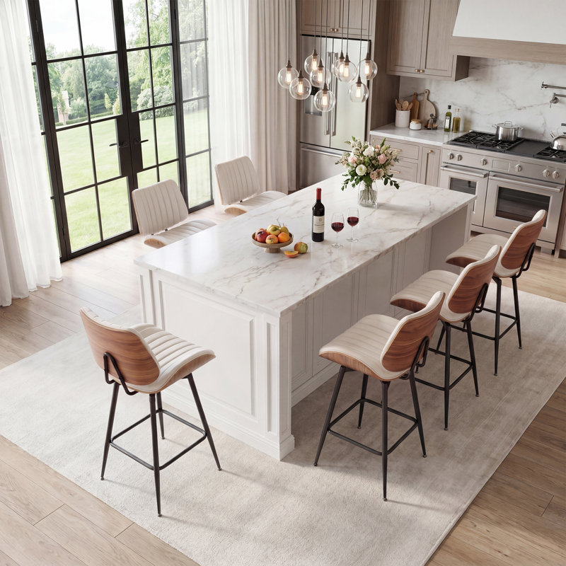Swivel Counter Stool, Beige
