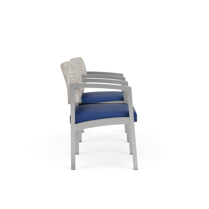 Structure tandem 2 places avec table centrale en acier Lenox, Argent, Midnight Black