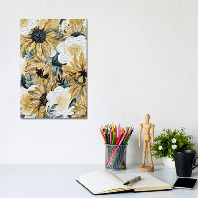 Sunflower Florals by Katie Bryant - Wrapped Canvas Painting