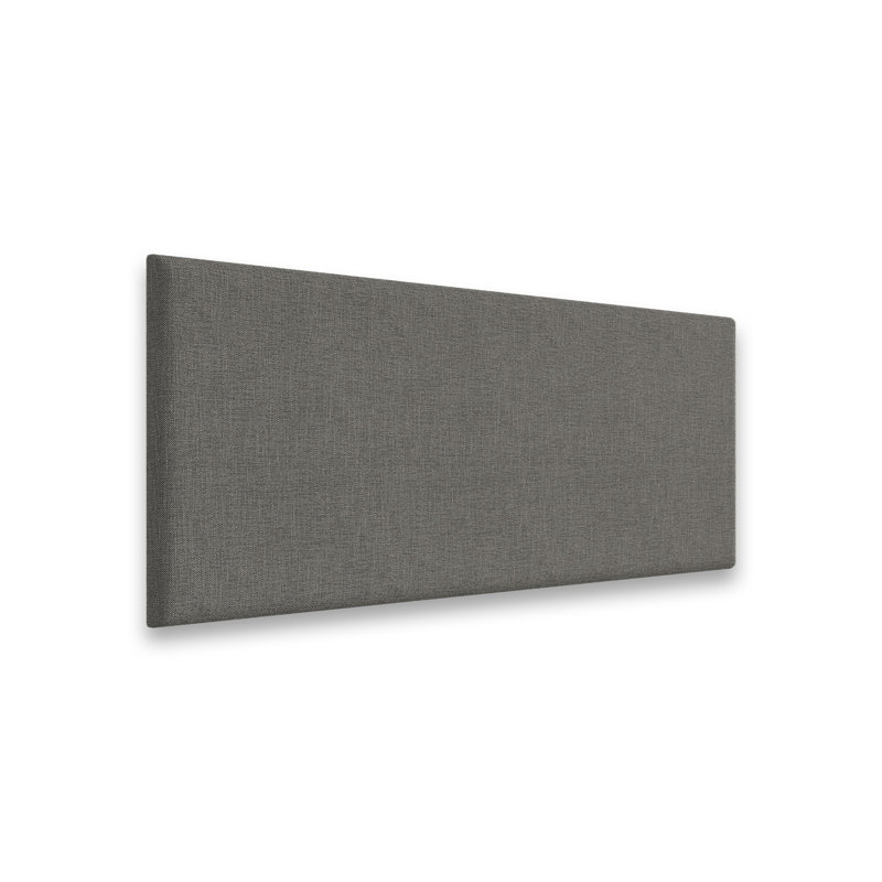 Panneau mural rembourré pelez et collez en mélange de polyester gris texturé, H 11,9 po x l 35,4 po