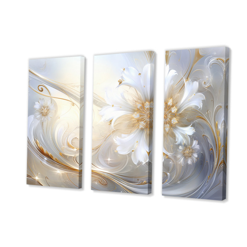 Ensemble de salon Pieter - Fractals Wall Art, H 40 po x l 60 po x P 1 po