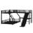 L-Shaped Bunk Bed With Loft Bed, Metal Triple Bunk Bed With Slide And USB Ports-581303123