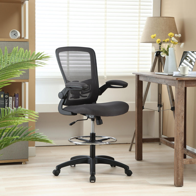 Ergonomic Desk Chair, Mesh Home Office chair, Swivel Desk, Computer Chair with Lumbar Support, Height Adjustable with Foot Ring
