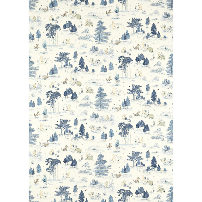 Winnie the Pooh Fabric, Bonbon Blue
