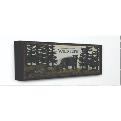 «Wild Life Bear Animal Country Landscape Design», impression sur toile