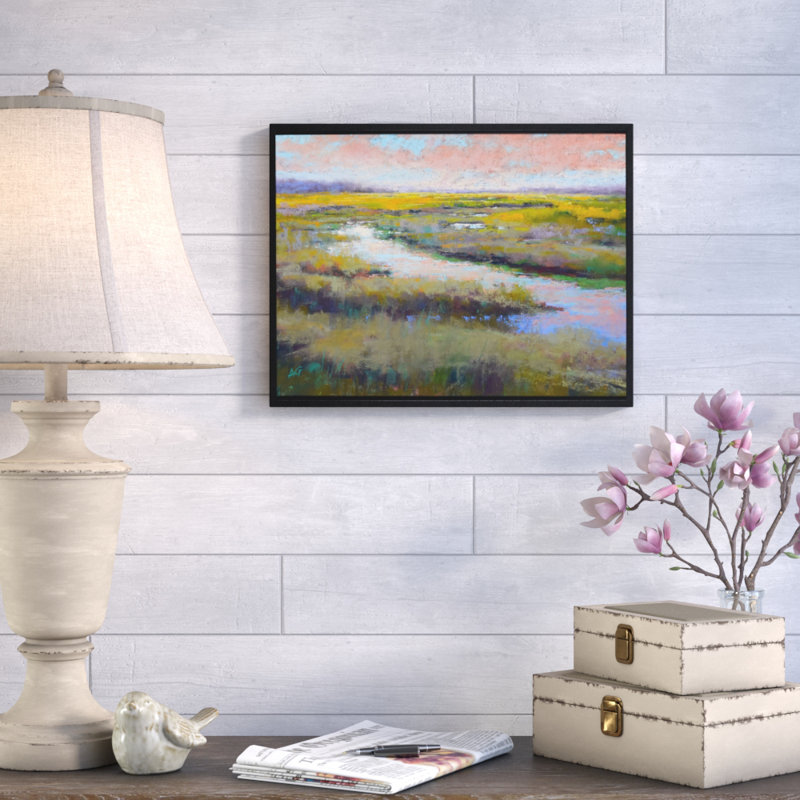 « a glimmer on the barais », reproduction d’art sur toile encadrée, H 8 po x l 10 po x P 2 po