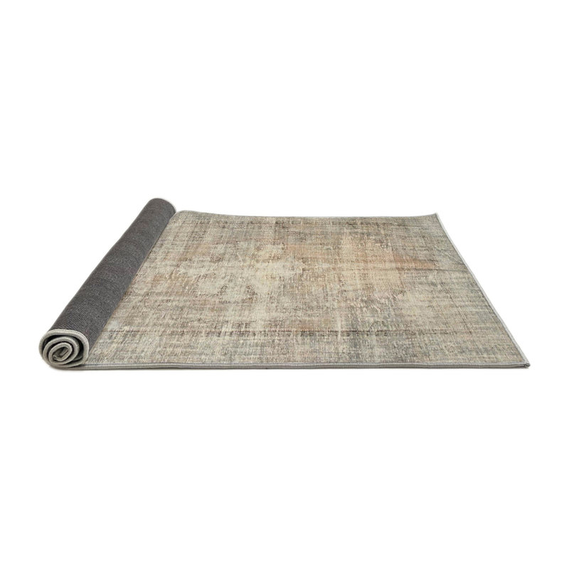 Tapis contemporain gris, Rond 4 pi