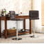 Tabouret de bar pivotant réglable en similicuir, ensemble de 2-1696449780
