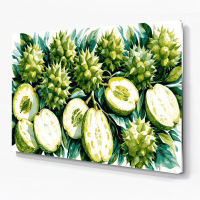 Art mural en métal beige Fruit Soursop