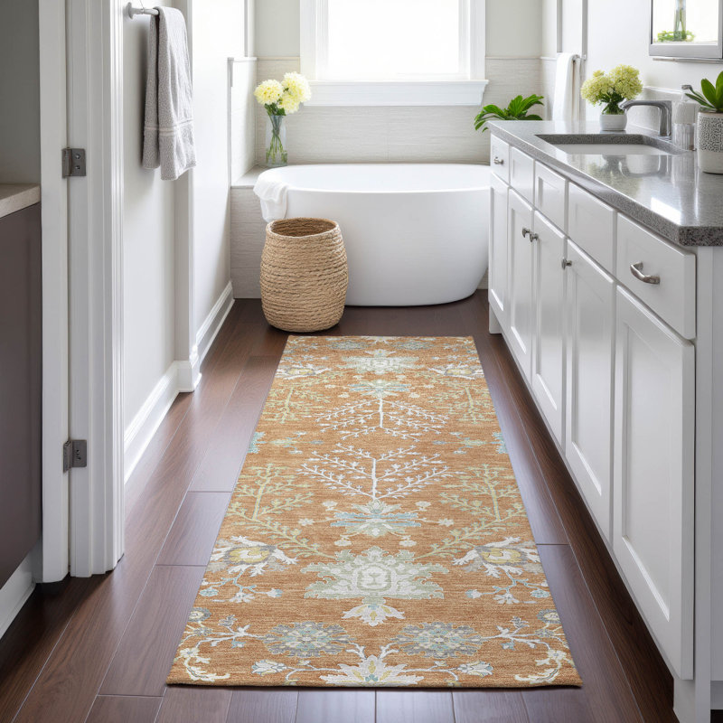 Tapis intérieur / extérieur lavable à la machine Chantille ACN2676 Global, Cuivre, Tapis de couloir 2 pi 3 po x 7 pi 6 po