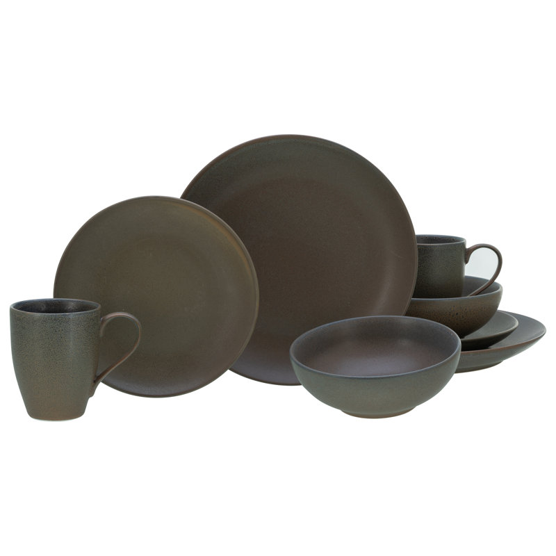 Sierra Nevada 8 Piece Stoneware Dinnerware Set - Service for 2