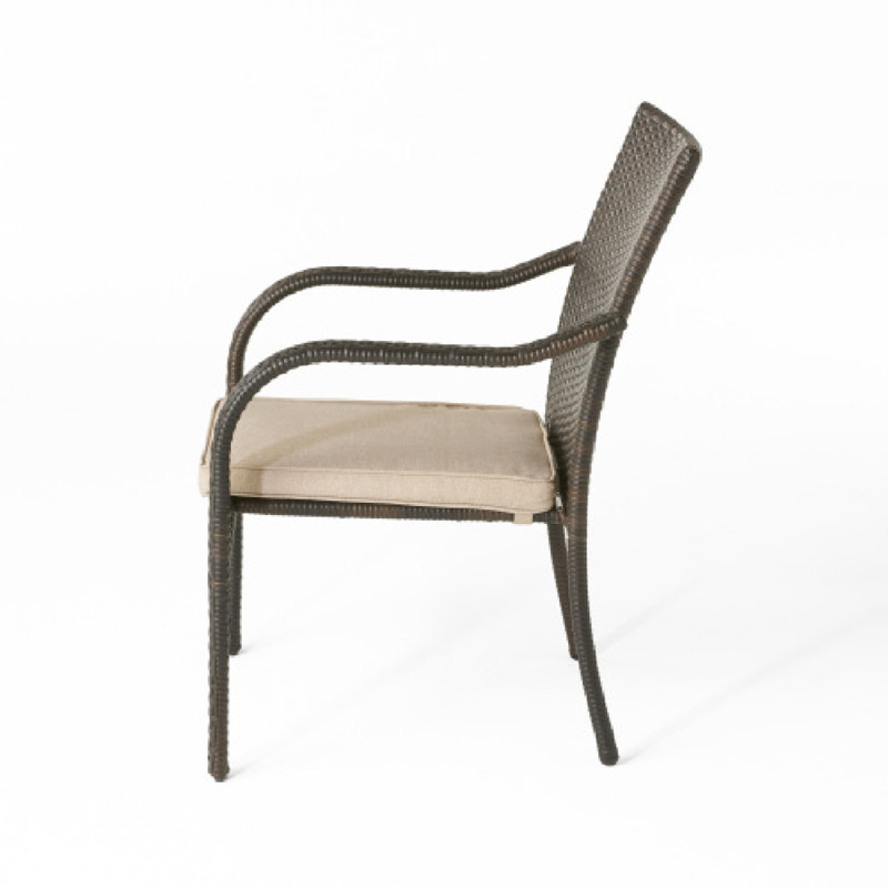 Outdoor Wicker Chairs, 56225.00CHRBRN KD, 4Pcs