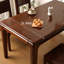 Table de salle à manger en bois de noyer épais brun foncé
