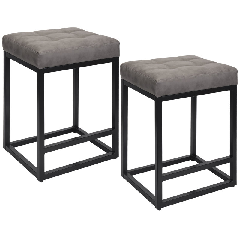 Leyo 25‘’ Kitchen Dining Counter Stool, Light Gray