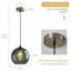 Luminaire suspendu en forme de globe à 3 lumières Charolyn Luminaire suspendu en verre pour îlot de cuisine-42081007-42081000