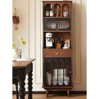 Armoire de rangement française intégrée en bois massif