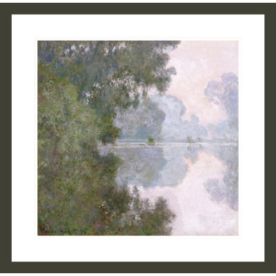 Le matin sur la seine près de Giverny par Claude Monet, impression giclée encadrée