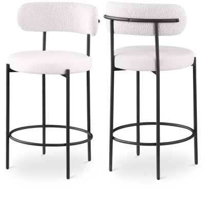 Husani Upholstered Counter Stool with Metal Frame