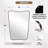 Contemporary Concave Scalloped Irregular Bathroom Vanity Mirror | Stainless Steel Frame-1107761568-1109025366