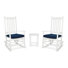 Ensemble de chaises berçantes d'extérieur avec table d'appoint et coussins Ashbury