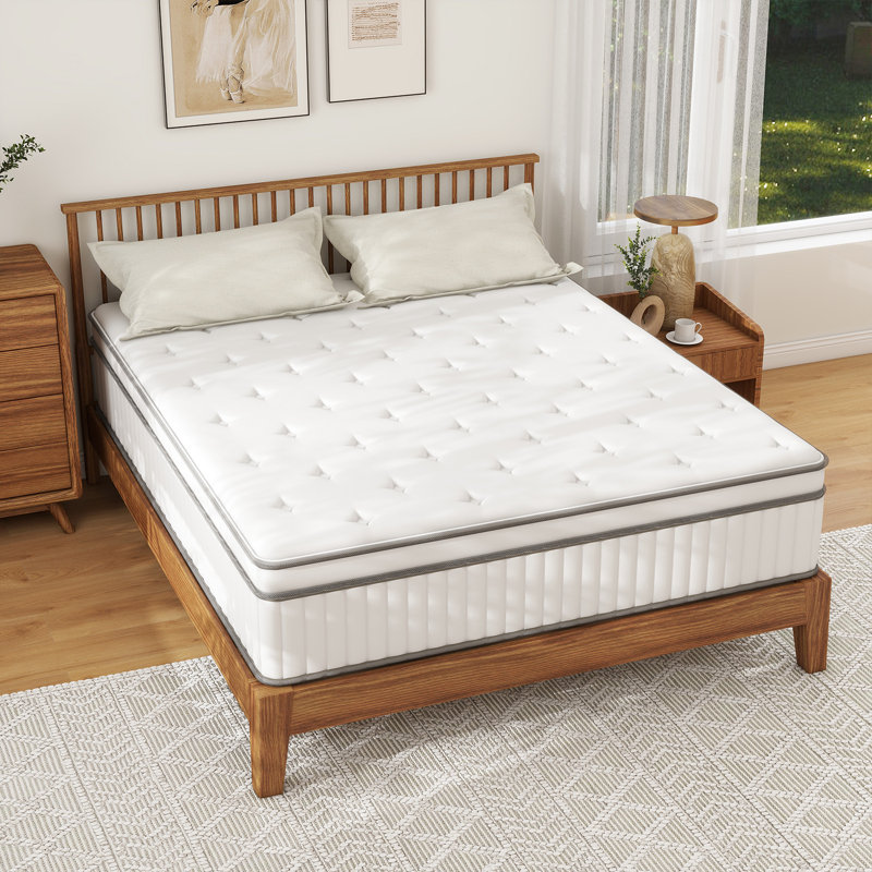 Alwyn Home Doran Hybrid  Mattress in a Box,Memory Foam & Individually Pocket Spring Medium Mattress, Full, 14"