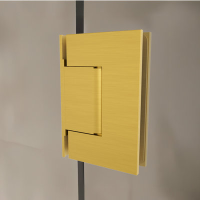 Brixwell G044SB Charnière murale en laiton pour plaque arrière décalée de 5/16 po à 1/2 po d'épaisseur Finition laiton satiné 3-1 / 2 po