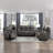 Gray Microfiber Power Recliner - Plush Modern Design, USB Port, Solid Wood Frame-850523928
