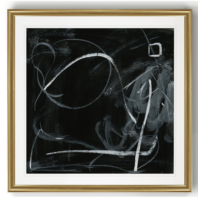 Erase ii', reproduction d’art, Cadre doré, H 26,5 po x l 26,5 po x P 1,5 po