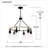 Carmelia 6 - Light Dimmable Wagon Wheel Chandelier