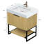 Meuble-lavabo moderne avec lavabo et armoire en bois durable, comptoir Calacatta Gold