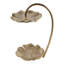 Coffret à bijoux à plusieurs niveaux avec motif floral et présentoir en métal pour la décoration de la chambre - Élégant organisateur de bijoux pour coiffeuse ou commode - 28 cm, doré