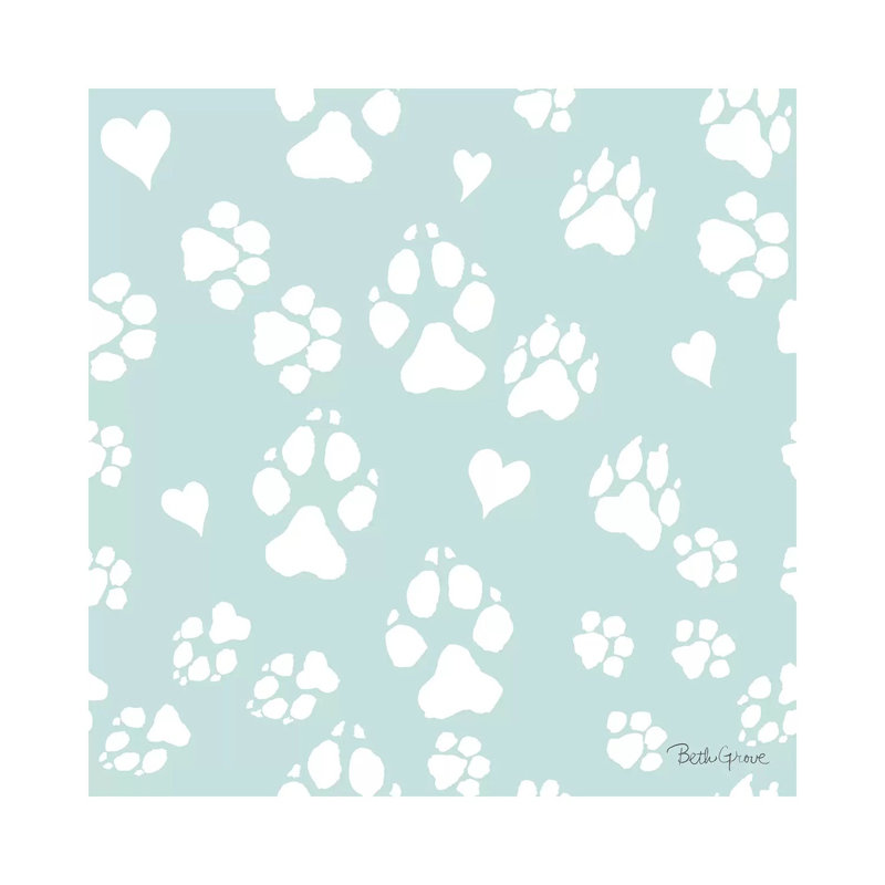 Paws Of Love Pattern IIID by Beth Grove - Wrapped Canvas Print, 93.98 cm H x 93.98 cm W x 1.91 cm D