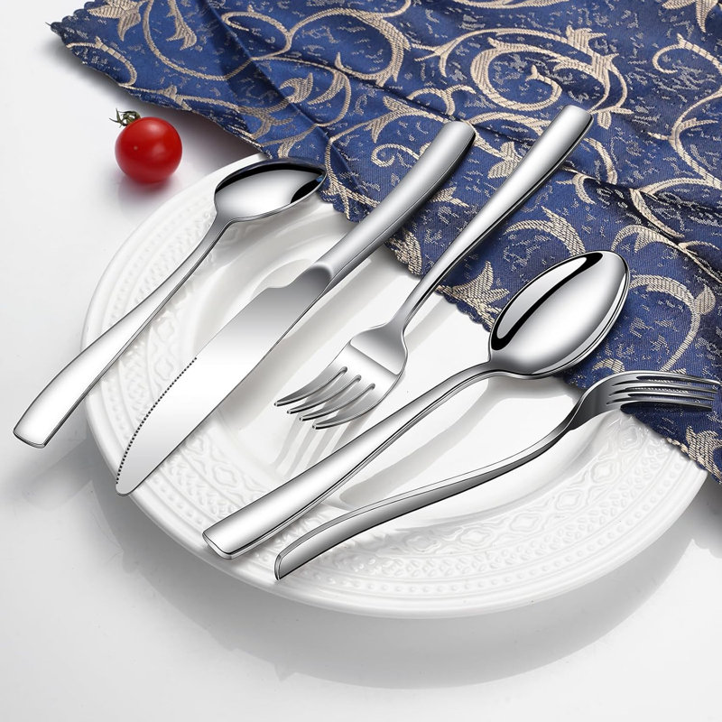 40-Piece Silverware Set Heavy Duty Stainless Steel Flatware Set Service For 8