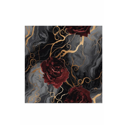 «Floral Luxe Rose Symphony VII», reproduction d'art moderne sans cadre