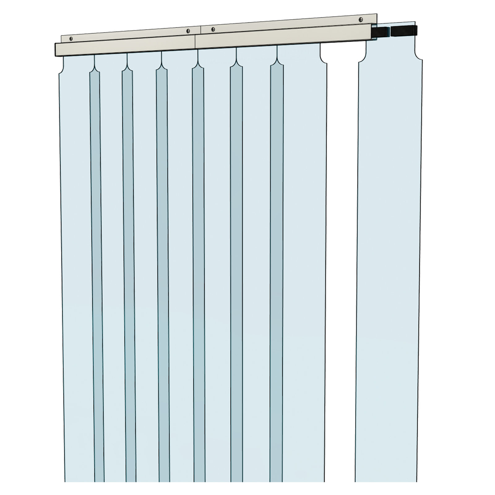 Vinyl Slide-In Strip Curtain