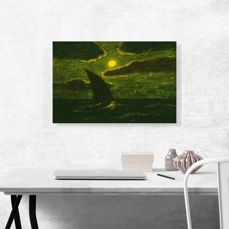 Voile au clair de lune par Albert Pinkham Ryder, reproduction d'art sur toile tendue, H 18 po x l 26 po x P 1,5 po
