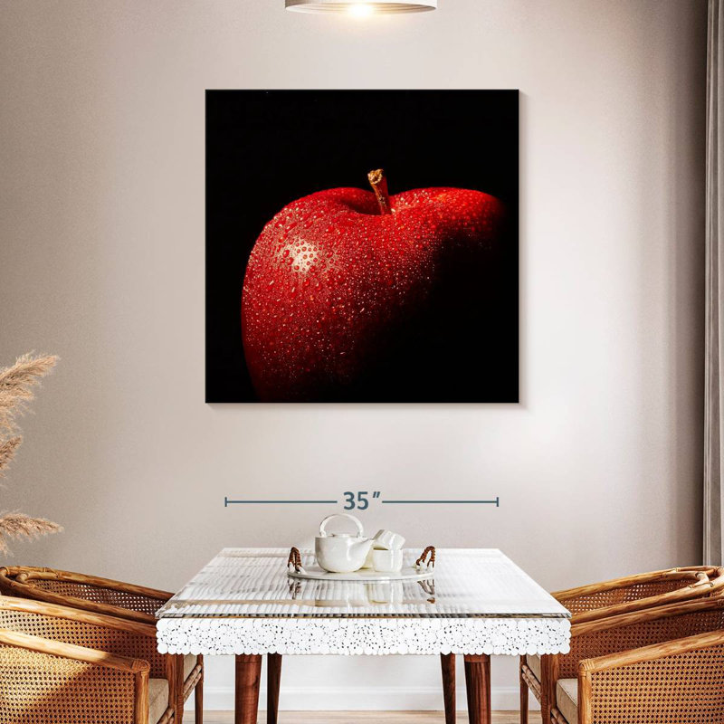 Yarlin Dewy Red Apple, 39" H x 39" W